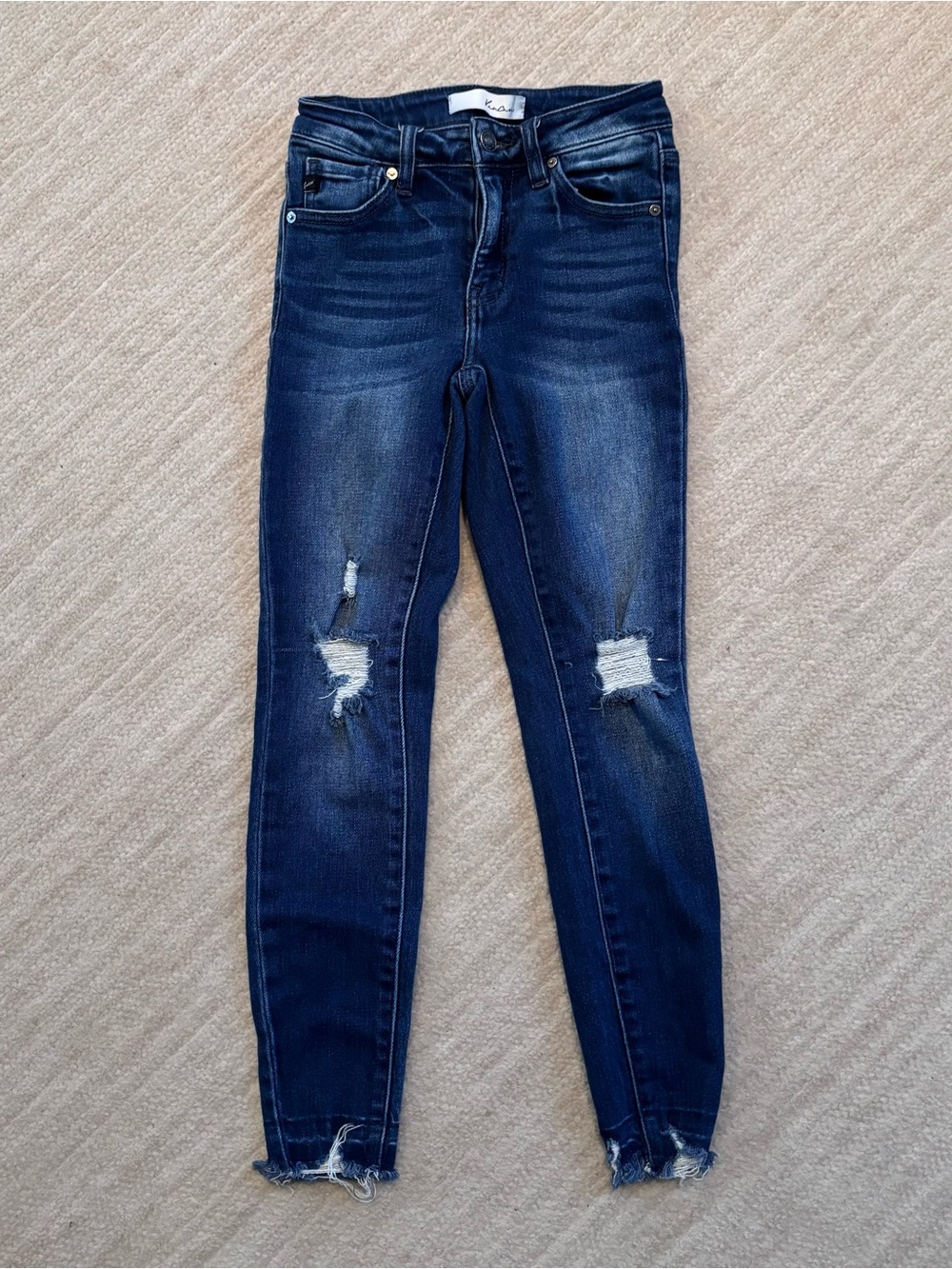 KanCan Dark Blue Distressed Skinny Jeans